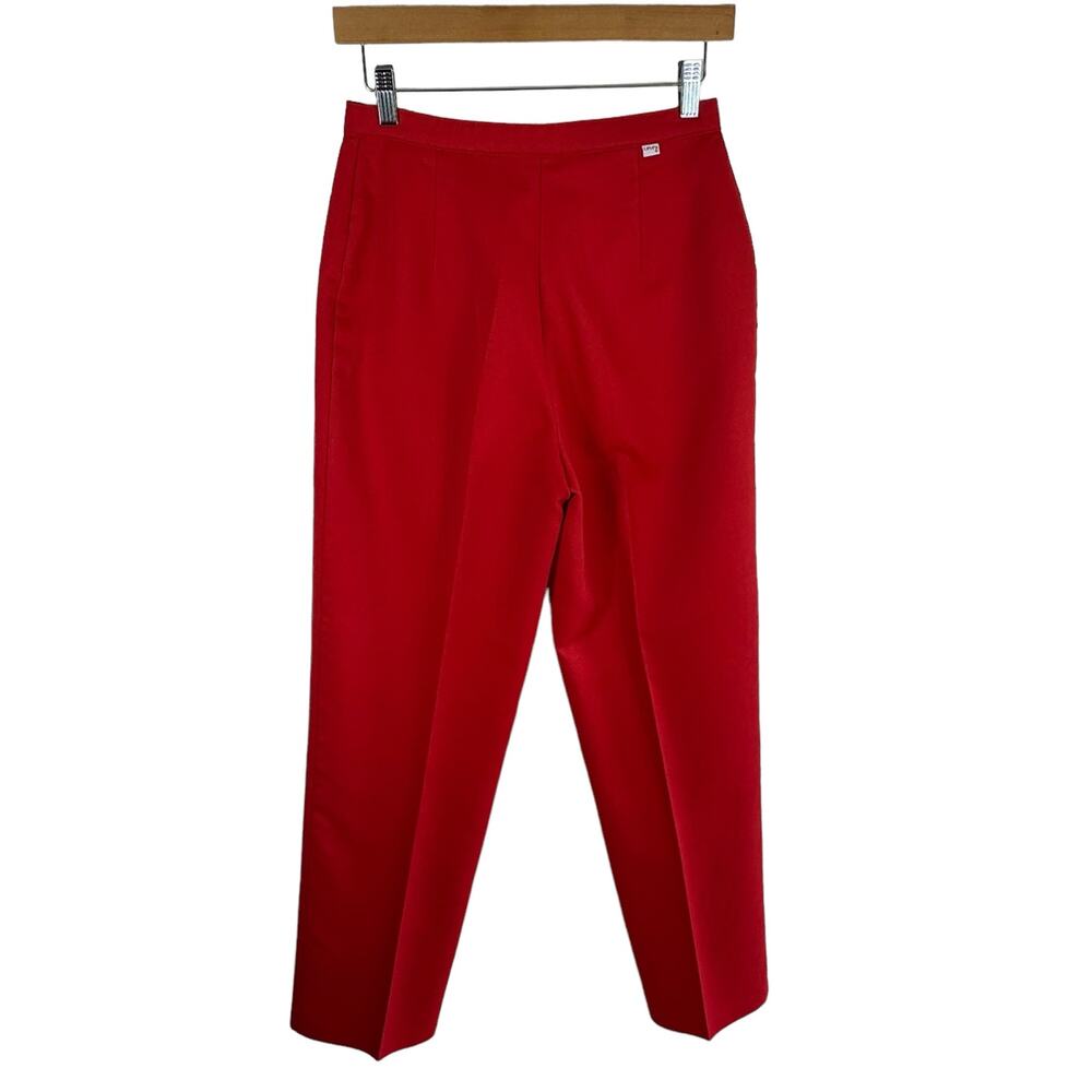 Levi Strauss & Co. Vintage 80s Red Straight Leg High Rise Dress Pants Size 12 - Picture 2 of 9